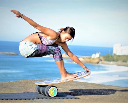 je balans trainen met een balance board